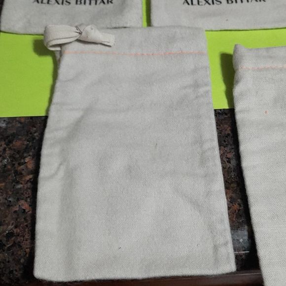 5 Alexis Bittar Flannel Jewelry Bags - Picture 2 of 3